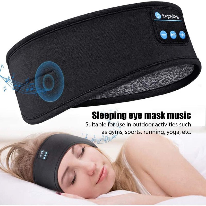Sleeping soft eye mask wth built-in Bleutooth headphones