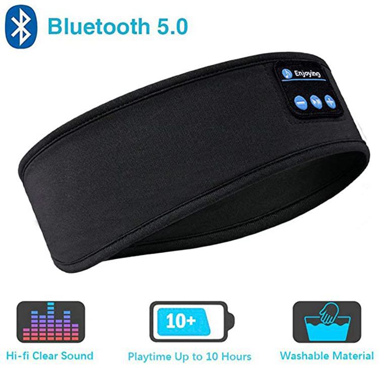 Sleeping soft eye mask wth built-in Bleutooth headphones