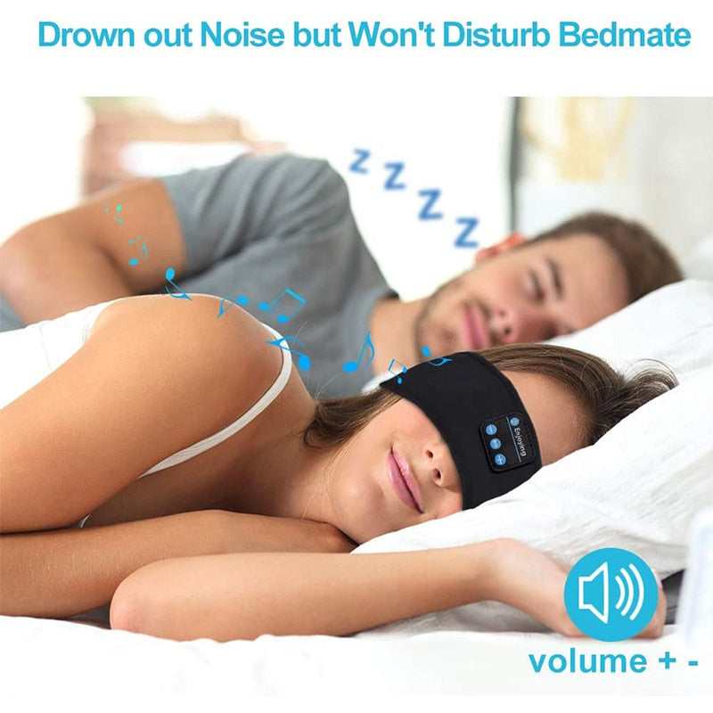 Sleeping soft eye mask wth built-in Bleutooth headphones