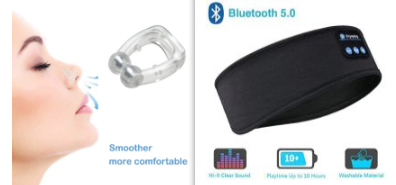 Sleeping soft eye mask wth built-in Bleutooth headphones