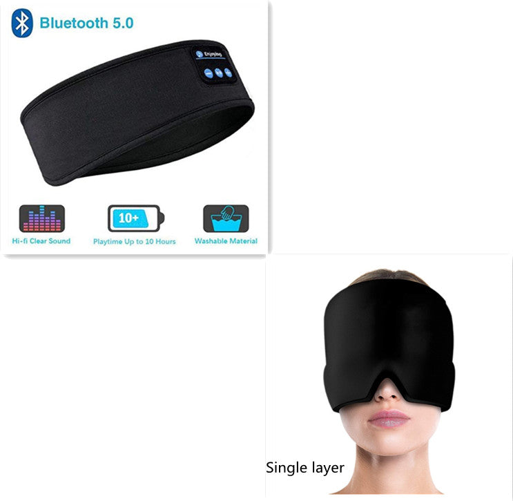 Sleeping soft eye mask wth built-in Bleutooth headphones