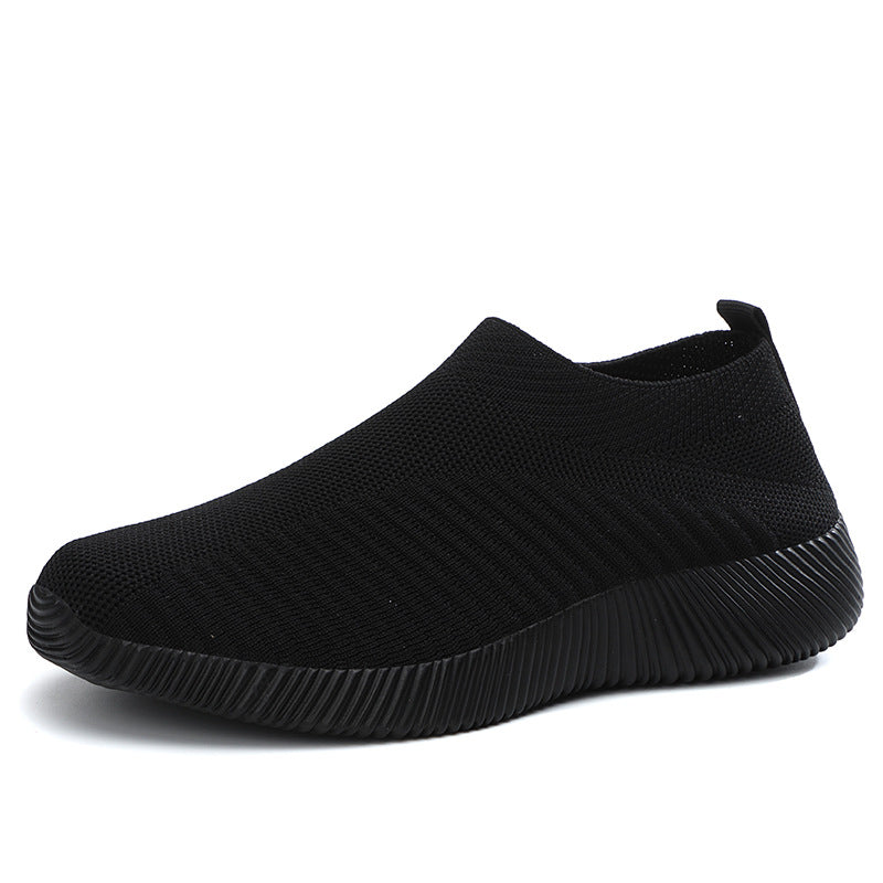 Knit Men's Black Casual Sneakers