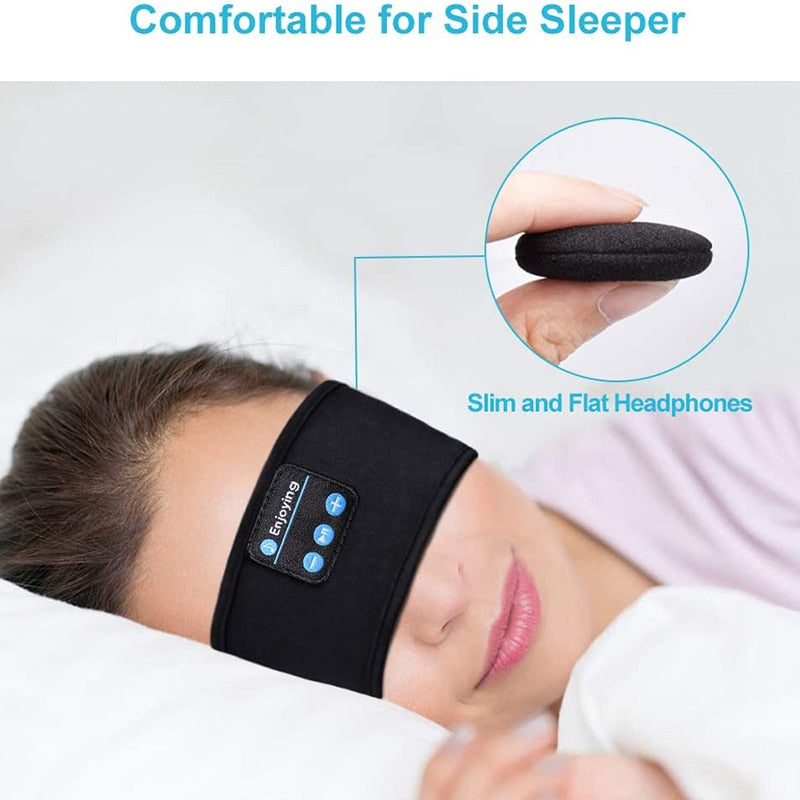 Sleeping soft eye mask wth built-in Bleutooth headphones